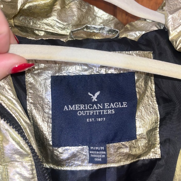 Gold Puffer Coat - Picture 3 of 3